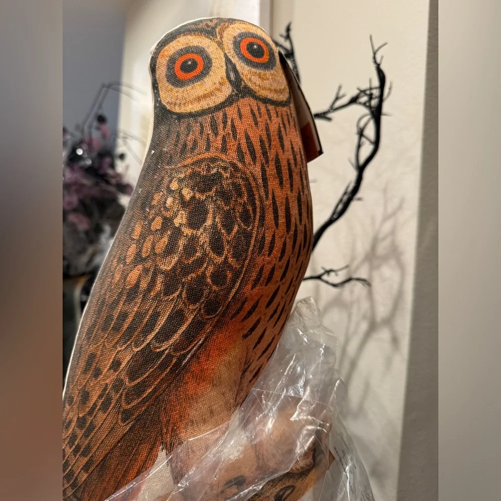 John Derian owl pillow